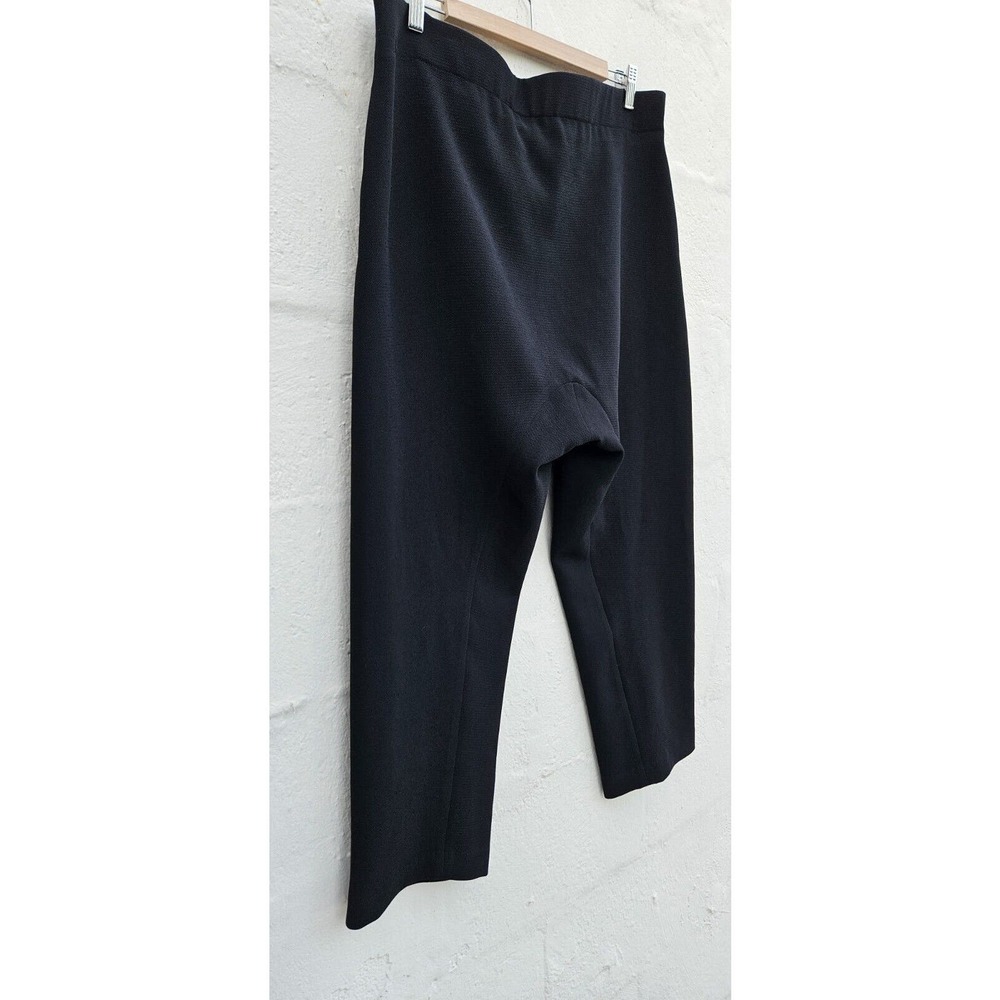 Rosetta Getty Pants 8 Black Cropped Pull On High Waist Straight Leg Trousers - Picture 5 of 13